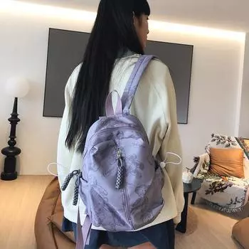 Школьный рюкзак с принтом медведя для девочек средних и старших классов, легкий и простой рюкзак для путешествий на открытом воздухе