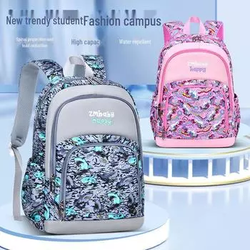 Школьный рюкзак с рисунком из мультфильма «Sesame Baby» для мальчиков, 1-3-6 класс, детский рюкзак большой вместимости small светло-серый