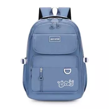 Школьный рюкзак с рисунком из мультфильма, легкий рюкзак для детей, большой емкости синий