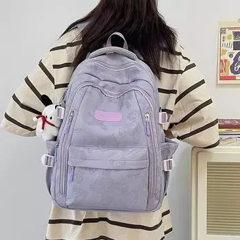 Школьный рюкзак Старший школьник Медведь Школьный рюкзак Младший школьник Рюкзак белый