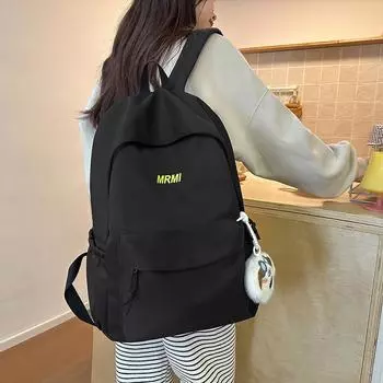 Школьный рюкзак унисекс большой емкости бежевый