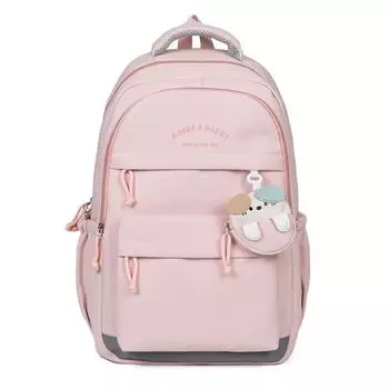 Школьный рюкзак в стиле колледжа для учеников начальной школы с третьего по шестой класс. Прочный рюкзак для девочек большой вместимости. розовый
