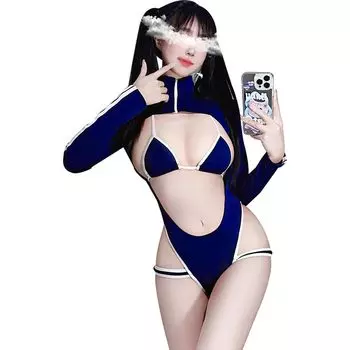 Школьный сексуальный длинный чрезвычайно эротический высокий ножной милый подарок на Хэллоуин [YUEEI] купальник, купальник, косплей, рукав, трико, нижнее белье, костюм, бюстгальтер,