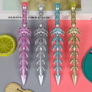 Школьный сезон 10 шт. 0,5 мм креативная гелевая ручка в стиле драконьего меча, ручка в виде аниме-оружия, приз, подарок, пишущий инструмент, ручка на водной основе фиолетовый