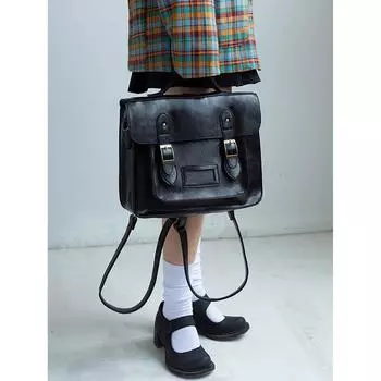 Школьный стиль ретро рюкзак дизайн Sense студенческая повседневная сумка для поездок на работу простая кожаная текстура однотонная сумка сумка-мессенджер