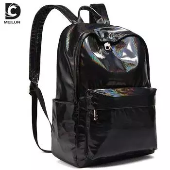 Школьный студенческий кампус, простой модный рюкзак, рюкзак большой емкости для мужчин чёрный