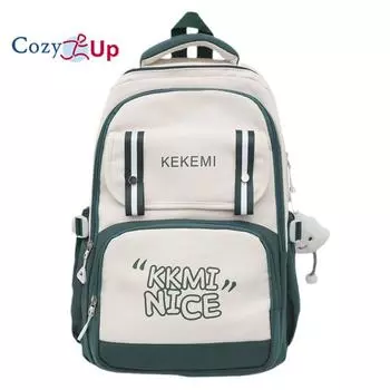 Школьный женский повседневный прочный рюкзак большой емкости, универсальный модный легкий рюкзак с буквенным принтом 31x17x44cm красный