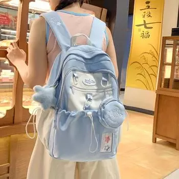 Школьный женский рюкзак большой емкости, школьный рюкзак чёрный