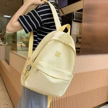 Школьный женский рюкзак для старшеклассников, однотонный женский рюкзак, женский рюкзак белый