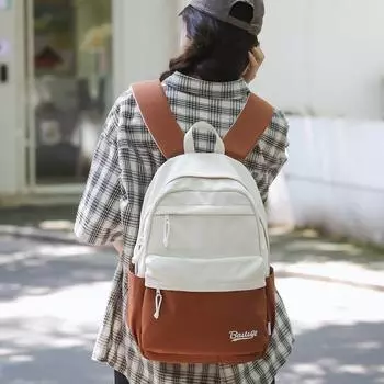 Школьный женский рюкзак, мужской компьютерный рюкзак для школьников средней школы зелёный/белый