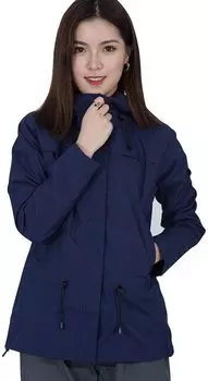 Школа [Arashiyama] Дождевик, Плащ, Женская [Защита от холода, Водонепроницаемая, Ветрозащитная] Гольф, Велосипед, Мотоцикл, Альпинизм, Поездки на работу, тёмно-синий