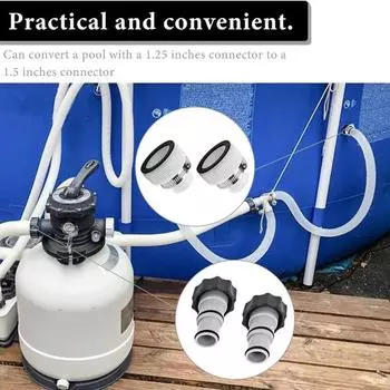 Шланг для бассейна с пряжками, широкая совместимость, устойчивый к давлению пластиковый сменный шланг для бассейна для фильтрующего насоса Intex 300/330/530/1000 B