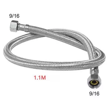 Шланг для биде G9/16 из нержавеющей стали, для удлинения на 1,1 м и установки. G9/16
