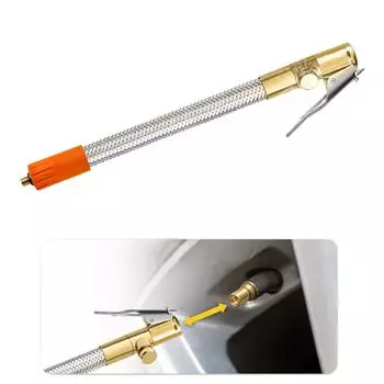 Шланг для накачивания шин, адаптер с фиксатором, воздушный шланг для шин, надувная камера, шланг для накачивания из нержавеющей стали A-30