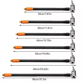 Шланг для накачивания шин автомобиля M6, фиксирующий воздушный патрон со стандартным клапаном для шин, адаптер для шланга с тонкой резьбой, деталь для быстрой накачки