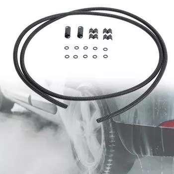 Шланг для жидкости омывателя лобового стекла Высокопрочная антикоррозийная черная гофрированная трубка длиной 50 см для ветрового стекла