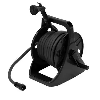 Шланг Green Life, катушка для шланга, рулон 20 м, большой выход воды, большая насадка для воды, гладкий шланг, однотонный, аква 205DN, пепельно-серый G PRQ-205DN чёрный