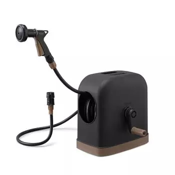 Шланг Iris Ohyama, шланг с полным покрытием, содержит 6 типов воды, поэтому имеет прочную прочность на скручивание, черная катушка, катушка, 30 м, поток, устойчив к давлению чёрный