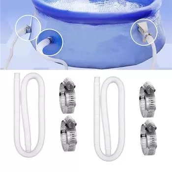 Шланг насоса для бассейна из ПВХ, гофрированная труба насоса 330 530, 1000 галлонов, шланг насоса для бассейна, замена трубы для фильтра Intex 607 637 CHINA