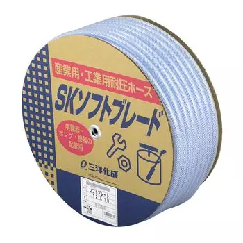 Шланг Sanyo Chemical SK с мягкой оплеткой 12 x 18 мм 50 м 50B прозрачный SB-1218D чистый