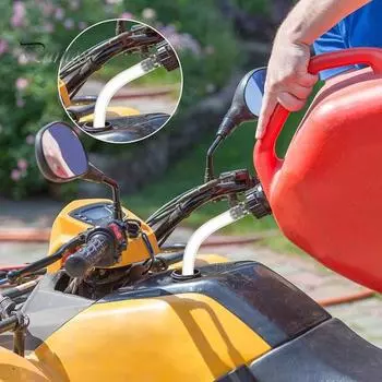 Шланг топливной канистры VP Racing с резьбовым соплом Простая установка Герметичная конструкция Прозрачный ПВХ топливный шланг Запасная часть чёрный