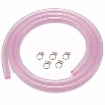 Шланг вентиляции мотоцикла Daytona, внутренний диаметр 5 x внешний диаметр 8, общая длина 1 м, маслостойкий шланг из ПВХ, розовый 91859