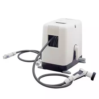 Шланговая катушка Takagi Hose Easy Connection Aurora BOXY 30 м, устойчивая к кручению, монотонная RC930SK белый