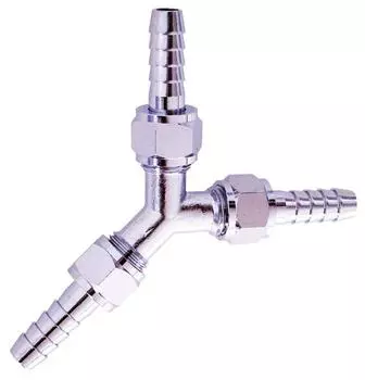 Шланговая муфта Niigata Seiki BeHAUS Y-типа, внешний диаметр отверстия для шланга: 10,5 мм H-439