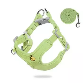 Шлейка Antis Pet Natural XXS + поводок, зеленая, 1 комплект