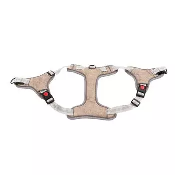 Шлейка для домашних животных светоотражающая регулируемая мягкая дышащая безопасная жилетка для выгула собак для дрессировки и путешествий коричневый размер L M(for 4-6.5kg) коричневый