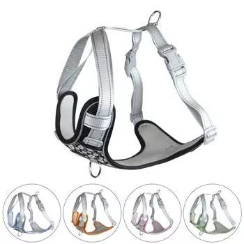 Шлейка для домашних животных, светоотражающая шлейка для собак, жилет, регулируемые ремни безопасности для средних и больших собак, прогулочные шлейки для французского бульдога S
