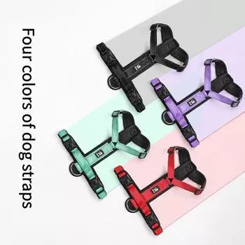 Шлейка для маленьких собак без тяги. Мягкий жилет для щенков. Шлейка для шеи и груди. Регулируемая светоотражающая легкая шлейка и поводок с защитой от перекручивания. Комбинированный поводок для домашних животных для маленьких собак. S чёрный