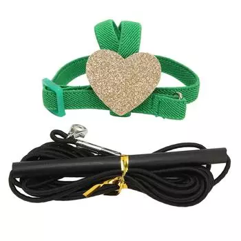 Шлейка для птиц поводок эластичный регулируемый легкий попугай летающий тяговый трос для волнистых попугайчиков S