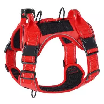 Шлейка для собак без тяги с защитным чехлом из силикона и локатором, противоскользящая, регулируемая, для средних и крупных собак XS