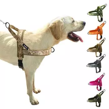Шлейка для собак без тяги, сетчатая подкладка, регулируемый жилет для обучения выгулу домашних животных, для маленьких, средних и больших собак, светоотражающий нейлоновый поводок XS