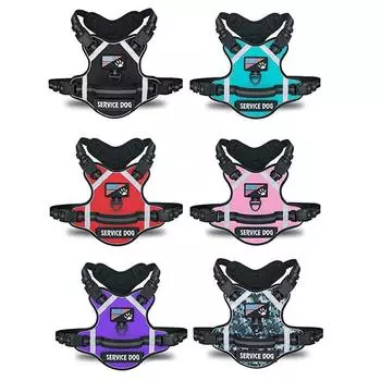 Шлейка для собак из нейлона со светоотражающими элементами для домашних животных, без натяжения, регулируемая, средняя, большая, для французского бульдога, безопасная, для автомобиля, для ходьбы, бега XS