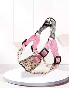 Шлейка для собак из нейлона, светоотражающий нагрудный ремень, дышащий, регулируемый ошейник для маленьких собак и кошек L