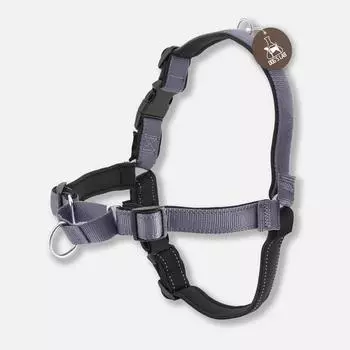 Шлейка для собак Jindo Dog Retriever L-типа, предотвращающая переворачивание, переднее кольцо для больших собак средних размеров, шлейка L-типа для средних и крупных собак — серая