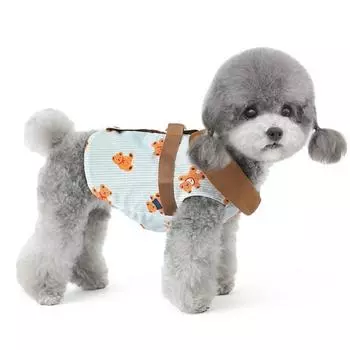 Шлейка для собак Junseong Holiday Bear, синяя