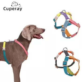 Шлейка для собак – легко надевать и снимать, шлейка для собак без удушения на выгуле, регулируемая шлейка для собак с защитой от побега для маленьких, средних и больших собак S