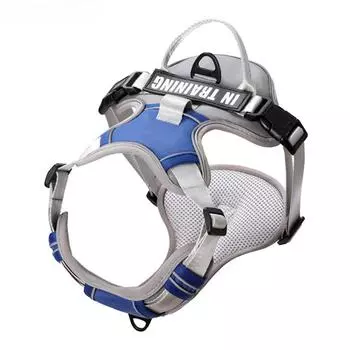 Шлейка для собак NO PULL для прогулок на открытом воздухе, дышащая, светоотражающая, регулируемая, для маленьких собак, для средних и больших собак, товары для животных S