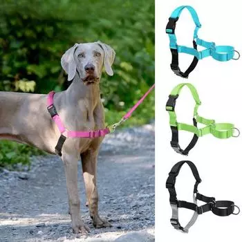 Шлейка для собак No-Pull, регулируемая шлейка для дрессировки собак, предотвращает удушье, останавливает тягу, жилет для домашних животных, шлейка для выгула больших собак S розы красного