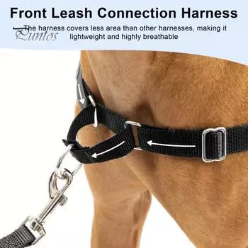 Шлейка для собак No-Pull, регулируемая шлейка для дрессировки собак, предотвращает удушье, останавливает тягу, жилет для домашних животных, шлейка для выгула больших собак S небесно-голубой