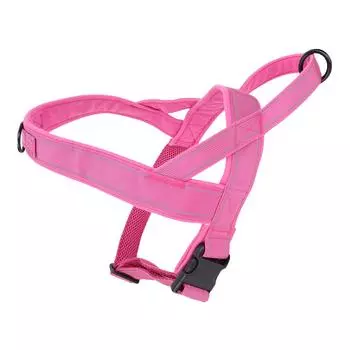 Шлейка для собак Stop Pulling, удобная, портативная, нейлоновая, регулируемая, поводок для домашних животных, для прогулок L(for 6.5-9kg) розовый