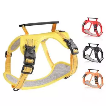 Шлейка для собаки, быстросъемный жилет, шлейка для французского бульдога, уличная шлейка для домашних животных, нейлоновый материал, дышащая шлейка для домашних животных, регулируемая для собак S