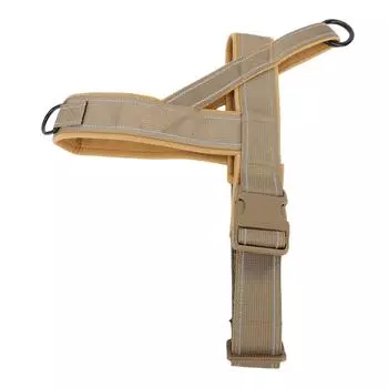 Шлейка для собаки, нейлоновая, регулируемая, с защитой от побега, многофункциональная, для прогулок L(for 6.5-9kg) хаки