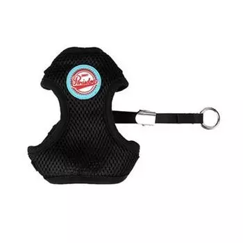 Шлейка Paris Dog Soft Mesh L + поводок 115см, черный, 1 комплект