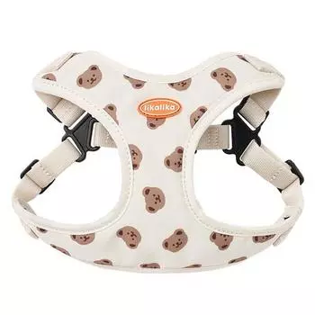 Шлейка Rikarica Puppy Snap, кремовый медведь