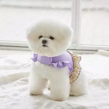 Шлейка с оборками для пикника Benny s Pet, фиолетовая