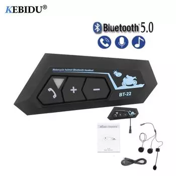 Шлем Bluetooth-гарнитура EDR Стерео Беспроводная громкая связь Интеллектуальный голос Перезаряжаемый Выносливость Водонепроницаемый с микрофоном для мотоцикла Велоспорт